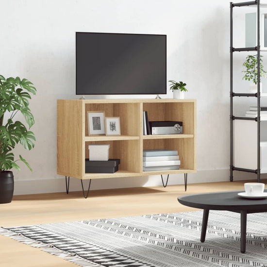 Tv-meubel 69,5x30x50 cm bewerkt hout sonoma eikenkleurig MeubelReus