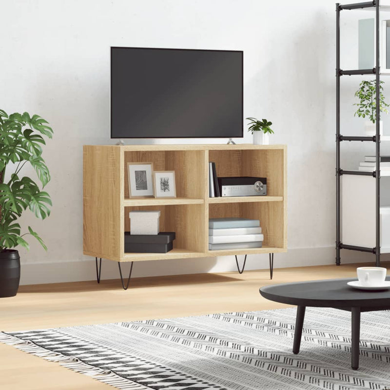 Tv-meubel 69,5x30x50 cm bewerkt hout sonoma eikenkleurig MeubelReus