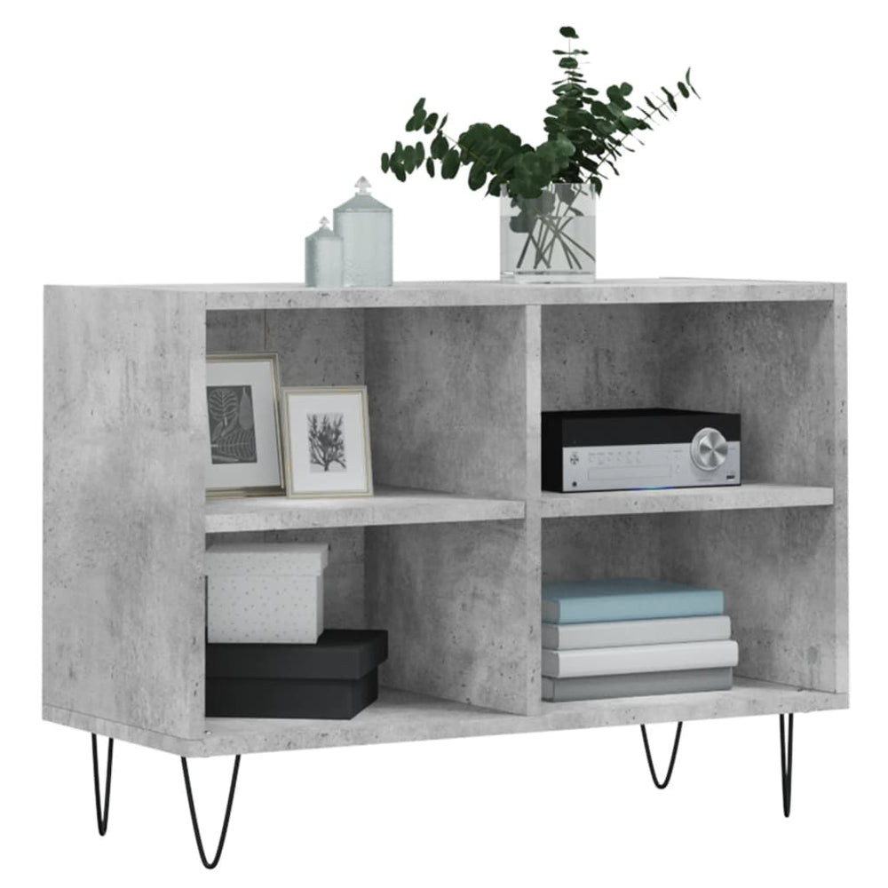 Tv-meubel 69,5x30x50 cm bewerkt hout betongrijs MeubelReus
