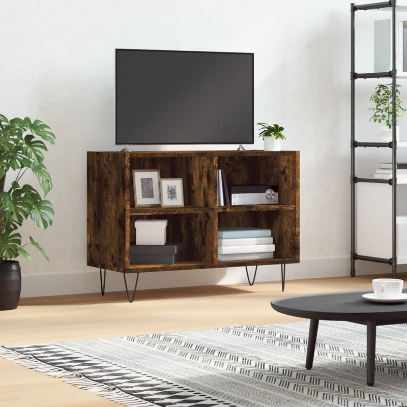 Tv-meubel 69,5x30x50 cm bewerkt hout gerookt eikenkleurig MeubelReus