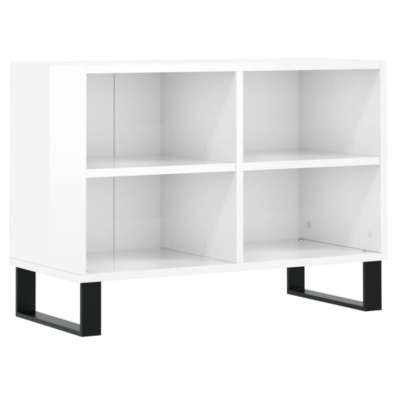 Tv-meubel 69,5x30x50 cm bewerkt hout hoogglans wit MeubelReus