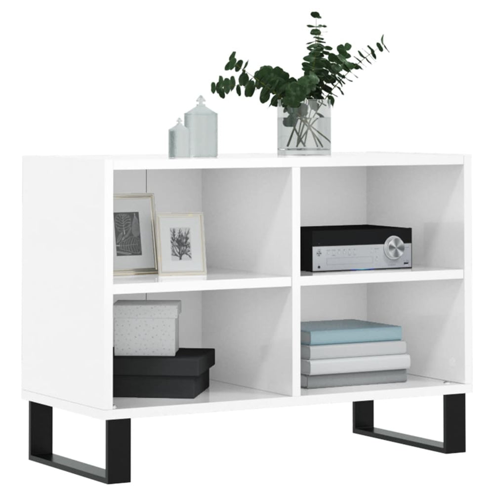 Tv-meubel 69,5x30x50 cm bewerkt hout hoogglans wit MeubelReus