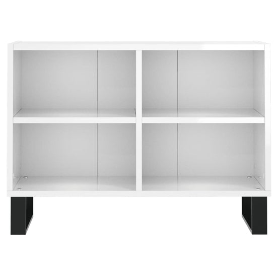 Tv-meubel 69,5x30x50 cm bewerkt hout hoogglans wit MeubelReus