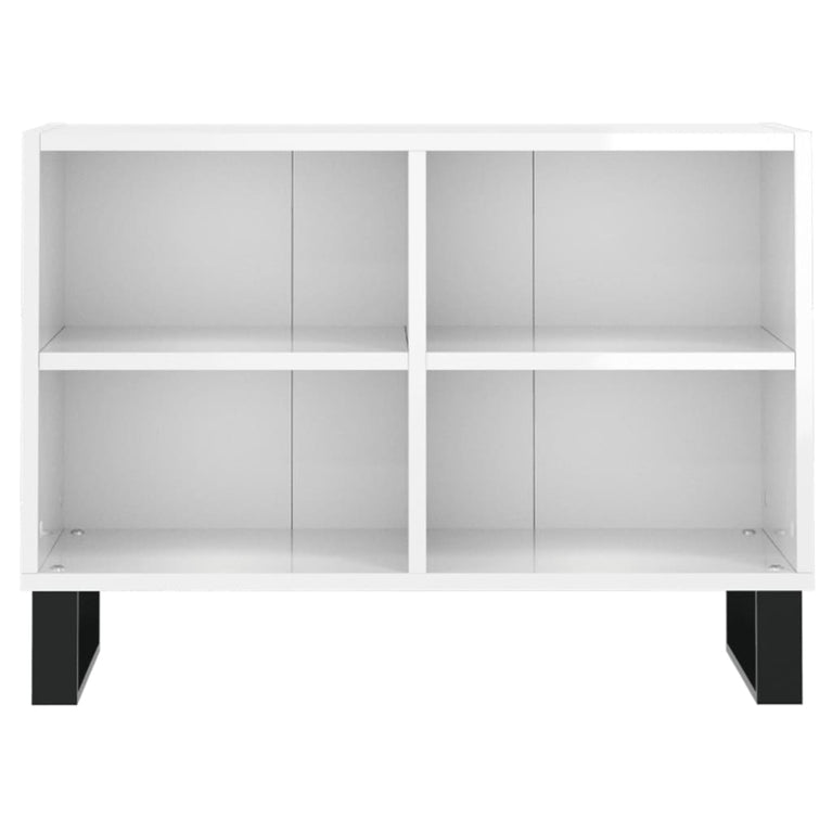 Tv-meubel 69,5x30x50 cm bewerkt hout hoogglans wit MeubelReus