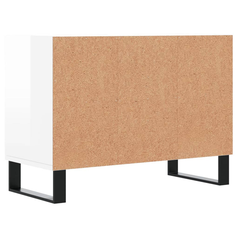 Tv-meubel 69,5x30x50 cm bewerkt hout hoogglans wit MeubelReus