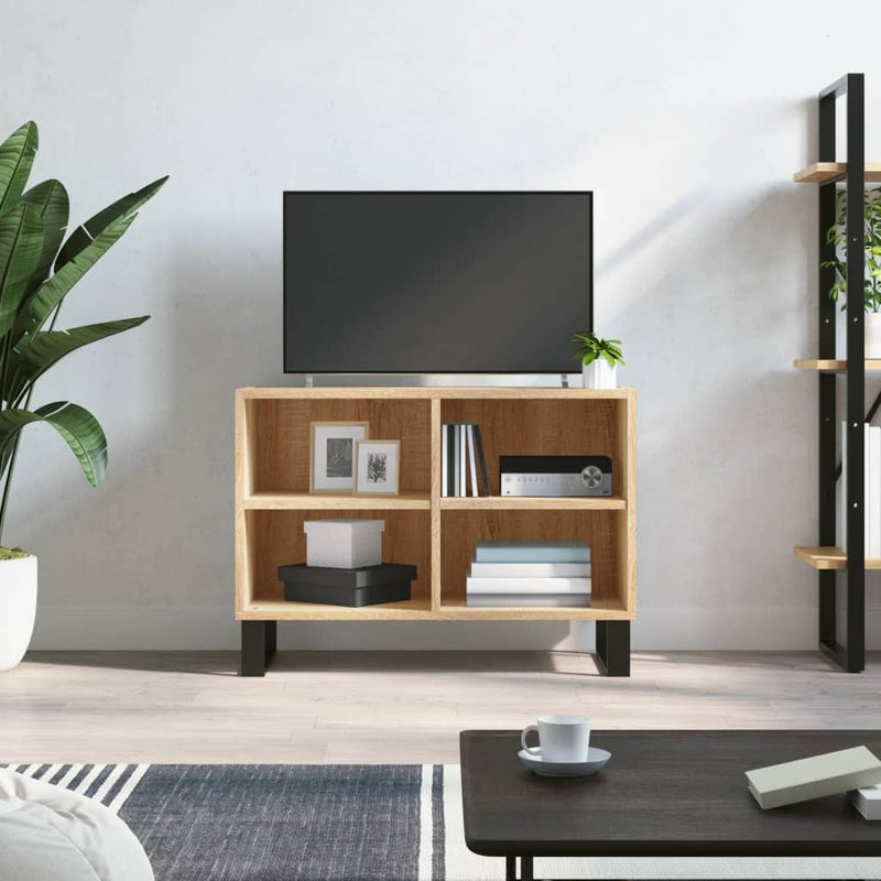Tv-meubel 69,5x30x50 cm bewerkt hout sonoma eikenkleurig MeubelReus