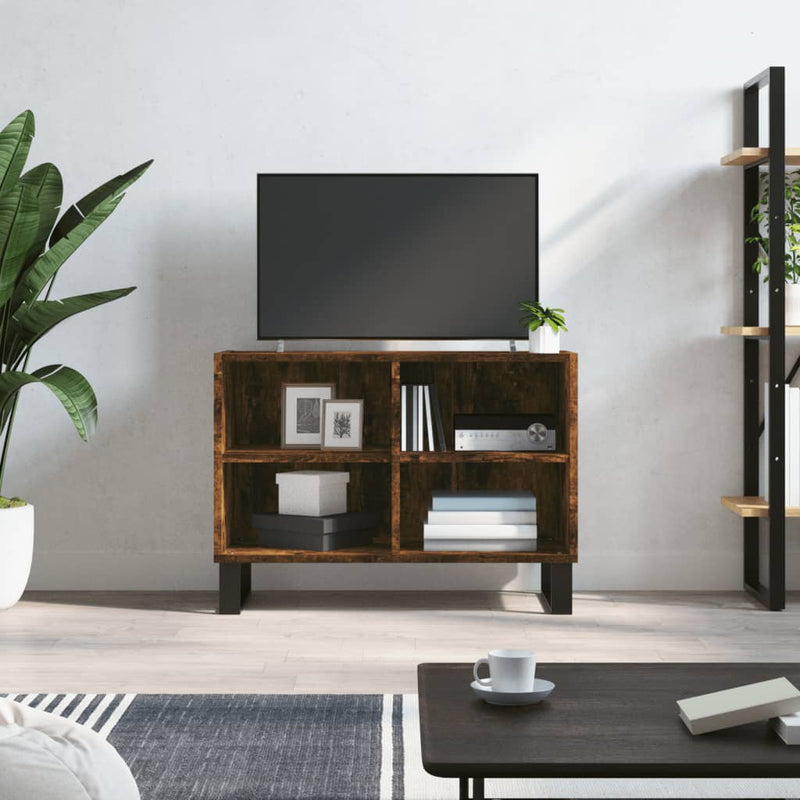 Tv-meubel 69,5x30x50 cm bewerkt hout gerookt eikenkleurig MeubelReus
