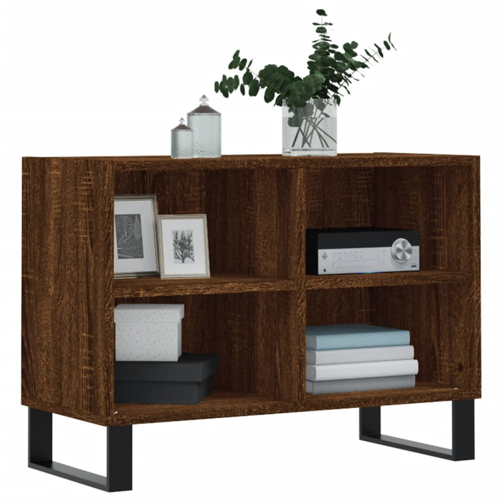 Tv-meubel 69,5x30x50 cm bewerkt hout bruin eikenkleur MeubelReus