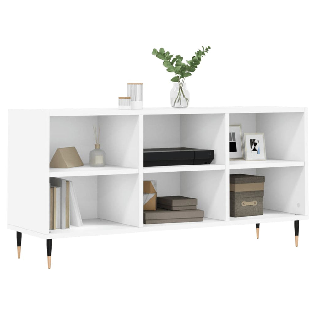 Tv-meubel 103,5x30x50 cm bewerkt hout wit MeubelReus