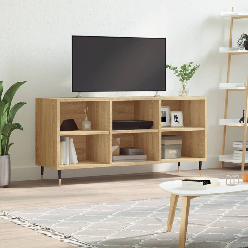 Tv-meubel 103,5x30x50 cm bewerkt hout sonoma eikenkleurig MeubelReus