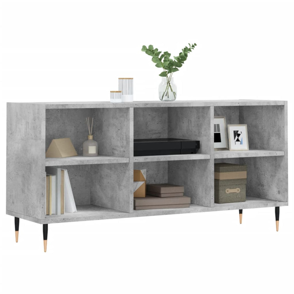 Tv-meubel 103,5x30x50 cm bewerkt hout betongrijs MeubelReus