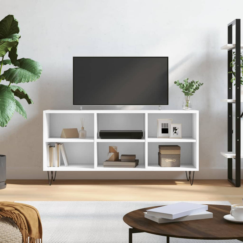 Tv-meubel 103,5x30x50 cm bewerkt hout wit MeubelReus