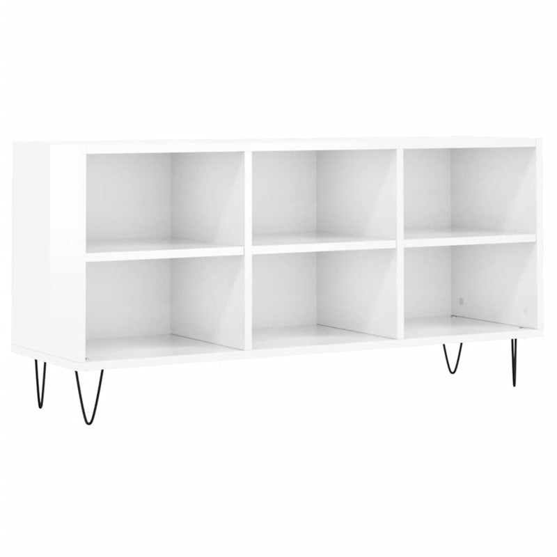Tv-meubel 103,5x30x50 cm bewerkt hout hoogglans wit MeubelReus