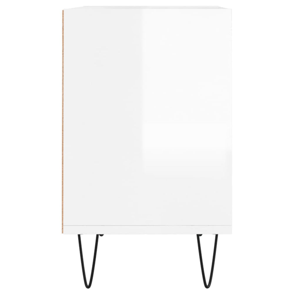 Tv-meubel 103,5x30x50 cm bewerkt hout hoogglans wit MeubelReus