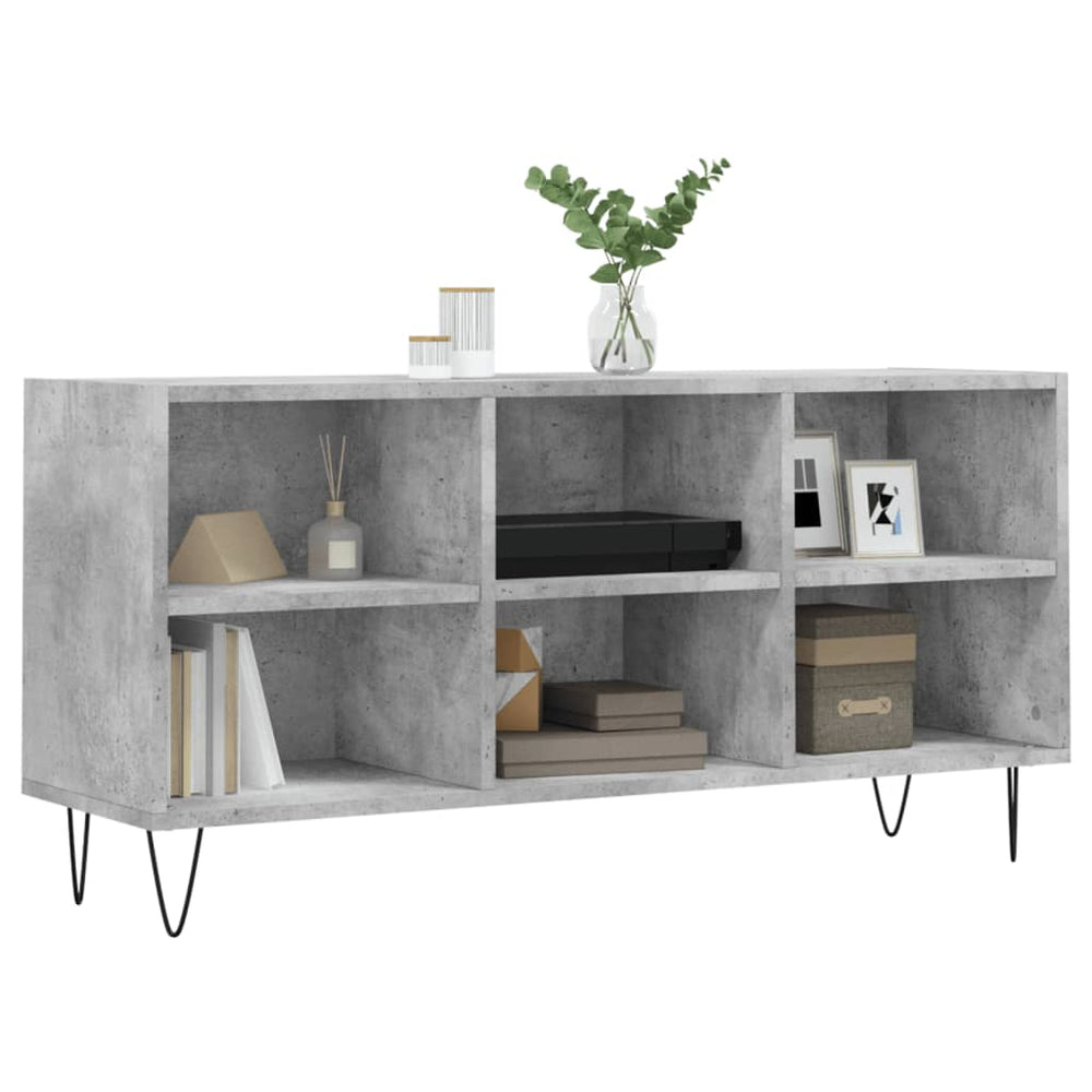 Tv-meubel 103,5x30x50 cm bewerkt hout betongrijs MeubelReus
