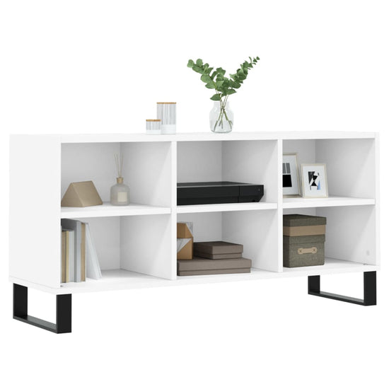 Tv-meubel 103,5x30x50 cm bewerkt hout wit MeubelReus