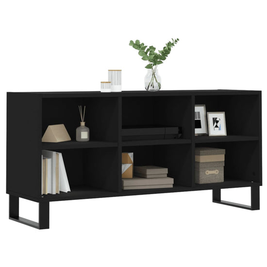Tv-meubel 103,5x30x50 cm bewerkt hout zwart MeubelReus