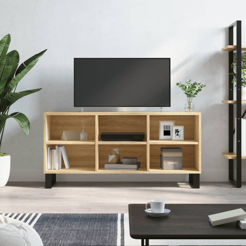 Tv-meubel 103,5x30x50 cm bewerkt hout sonoma eikenkleurig MeubelReus