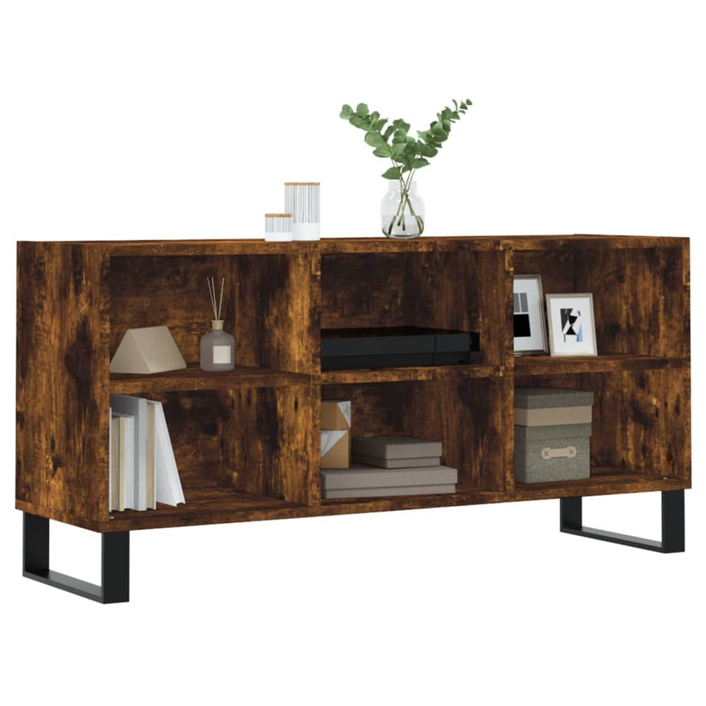 Tv-meubel 103,5x30x50 cm bewerkt hout gerookt eikenkleurig MeubelReus