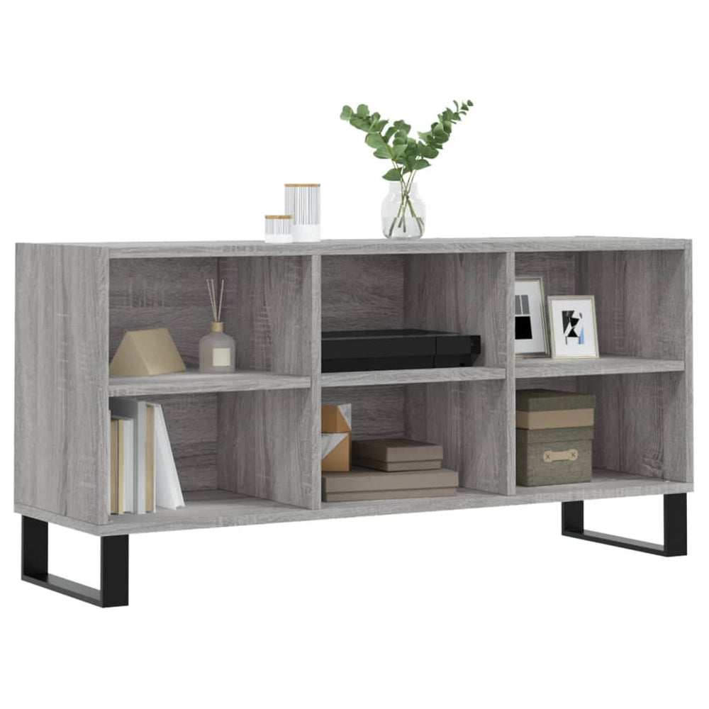 Tv-meubel 103,5x30x50 cm bewerkt hout grijs sonoma eikenkleurig MeubelReus