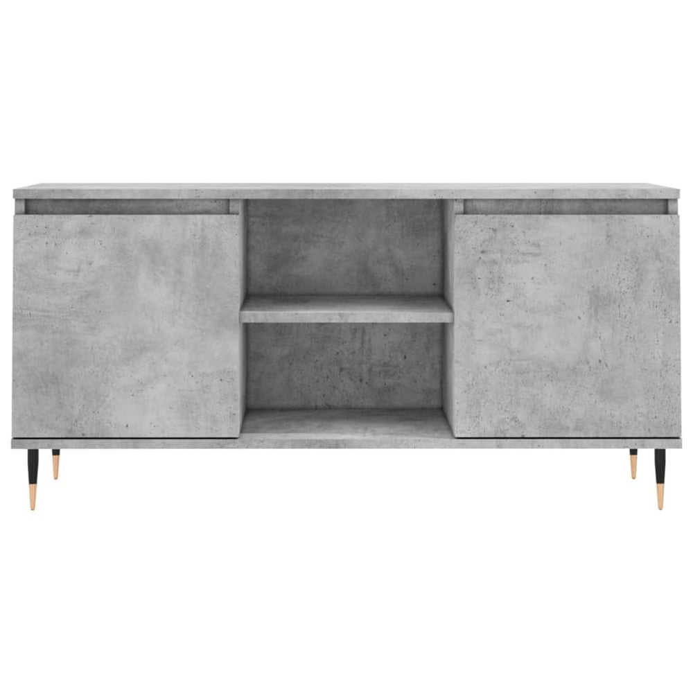 Tv-meubel 104x35x50 cm bewerkt hout betongrijs MeubelReus
