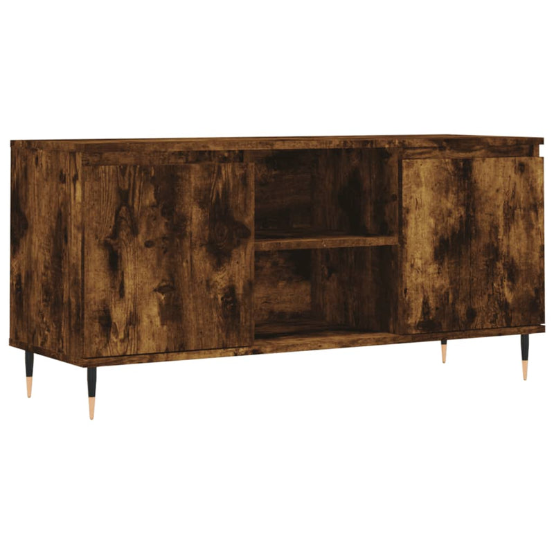 Tv-meubel 104x35x50 cm bewerkt hout gerookt eikenkleurig MeubelReus