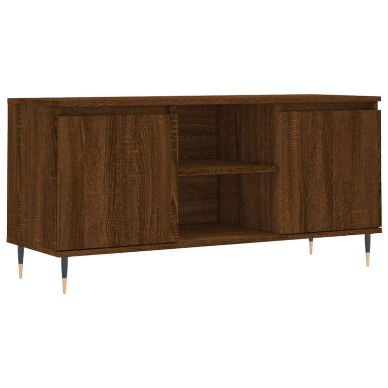 Tv-meubel 104x35x50 cm bewerkt hout bruin eikenkleur MeubelReus