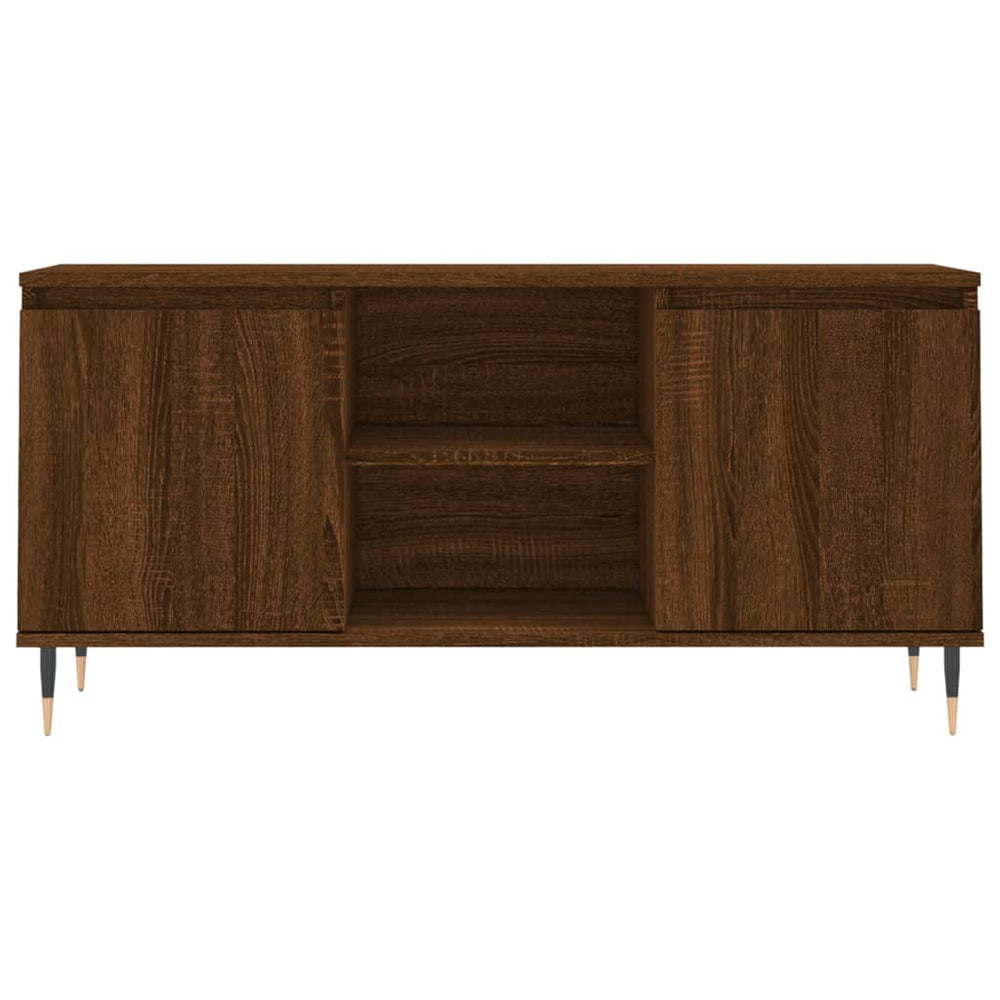 Tv-meubel 104x35x50 cm bewerkt hout bruin eikenkleur MeubelReus