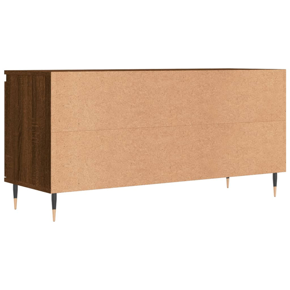Tv-meubel 104x35x50 cm bewerkt hout bruin eikenkleur MeubelReus