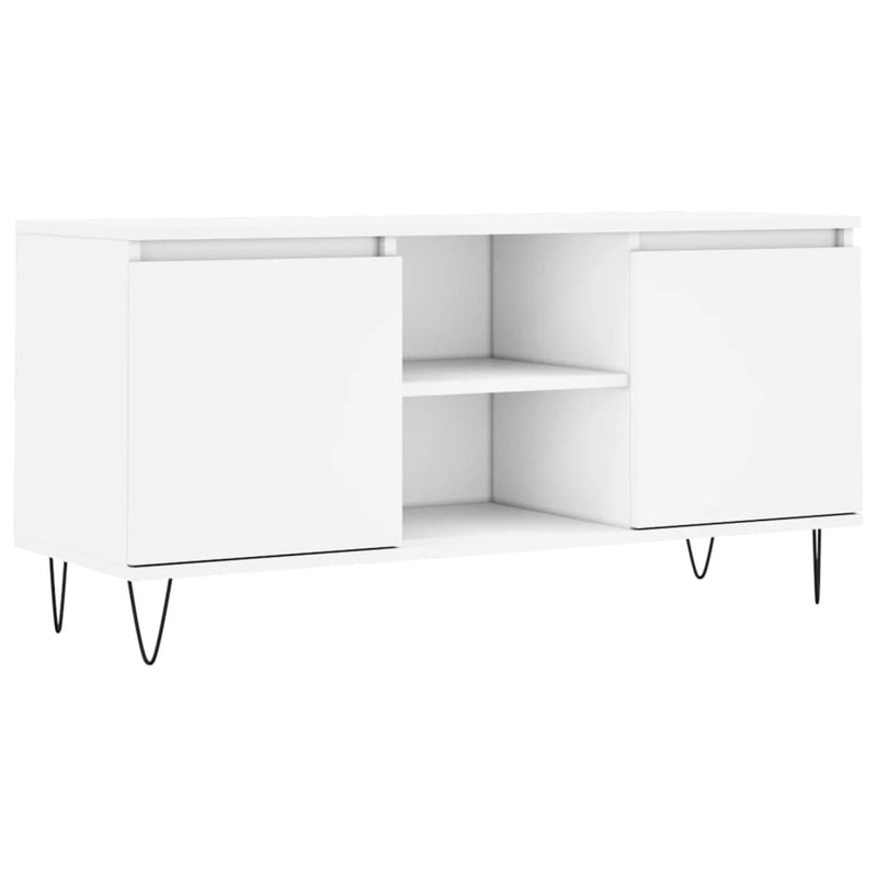 Tv-meubel 104x35x50 cm bewerkt hout wit MeubelReus