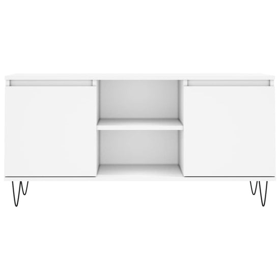 Tv-meubel 104x35x50 cm bewerkt hout wit MeubelReus