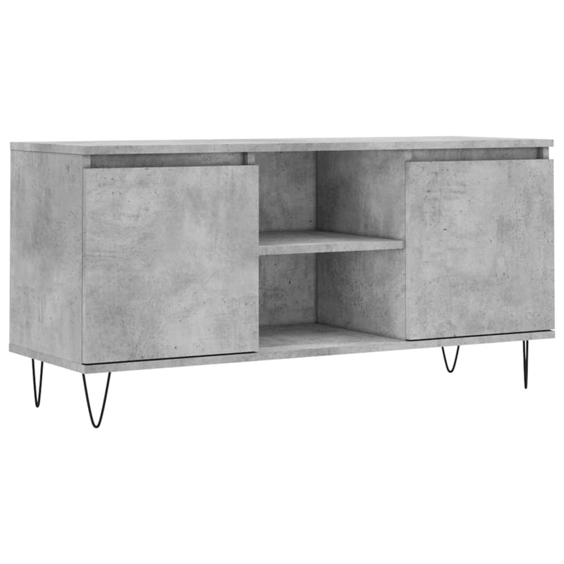 Tv-meubel 104x35x50 cm bewerkt hout betongrijs MeubelReus