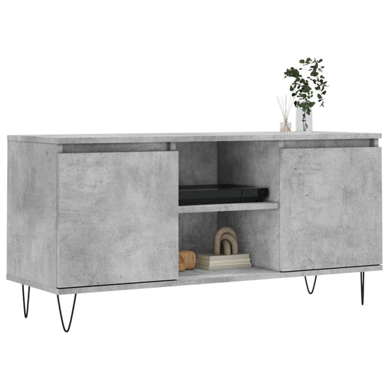 Tv-meubel 104x35x50 cm bewerkt hout betongrijs MeubelReus