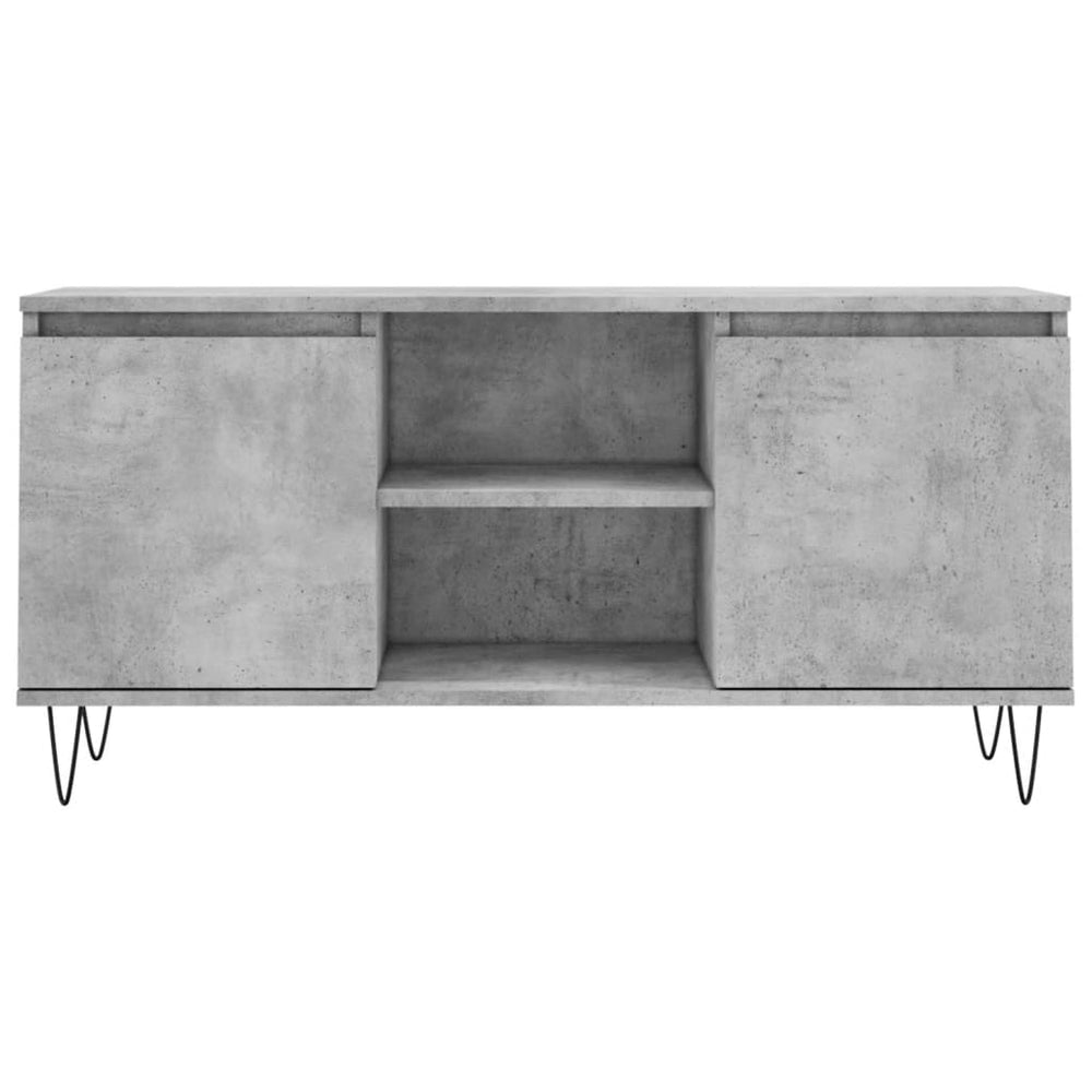 Tv-meubel 104x35x50 cm bewerkt hout betongrijs MeubelReus