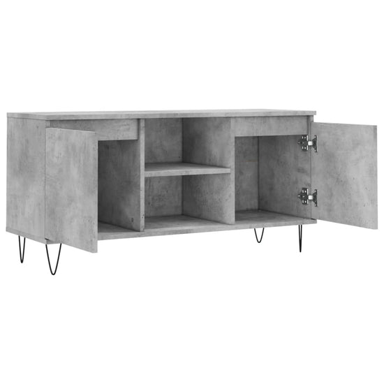 Tv-meubel 104x35x50 cm bewerkt hout betongrijs MeubelReus