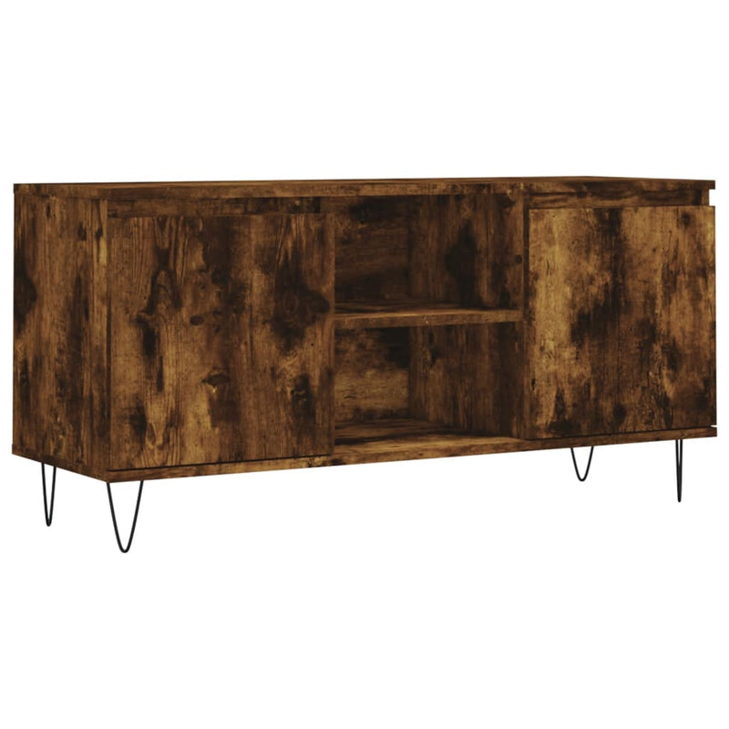 Tv-meubel 104x35x50 cm bewerkt hout gerookt eikenkleurig MeubelReus
