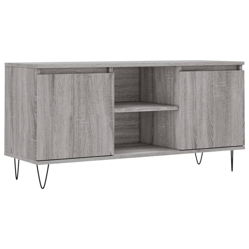 Tv-meubel 104x35x50 cm bewerkt hout grijs sonoma eikenkleurig MeubelReus