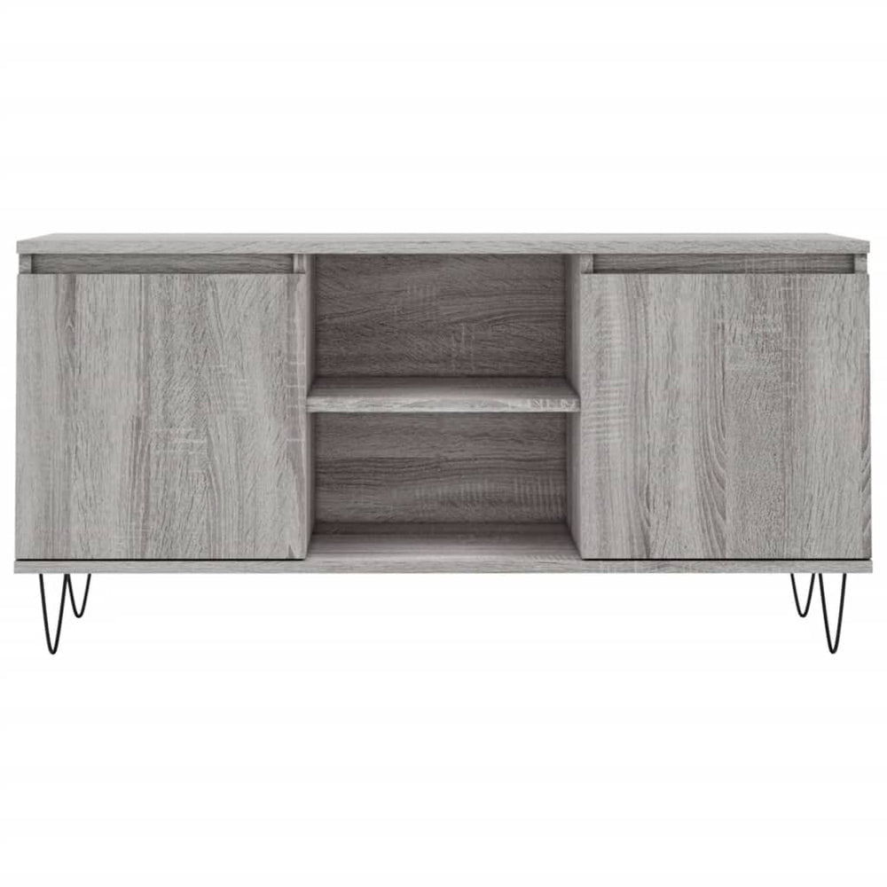 Tv-meubel 104x35x50 cm bewerkt hout grijs sonoma eikenkleurig MeubelReus