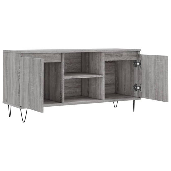 Tv-meubel 104x35x50 cm bewerkt hout grijs sonoma eikenkleurig MeubelReus