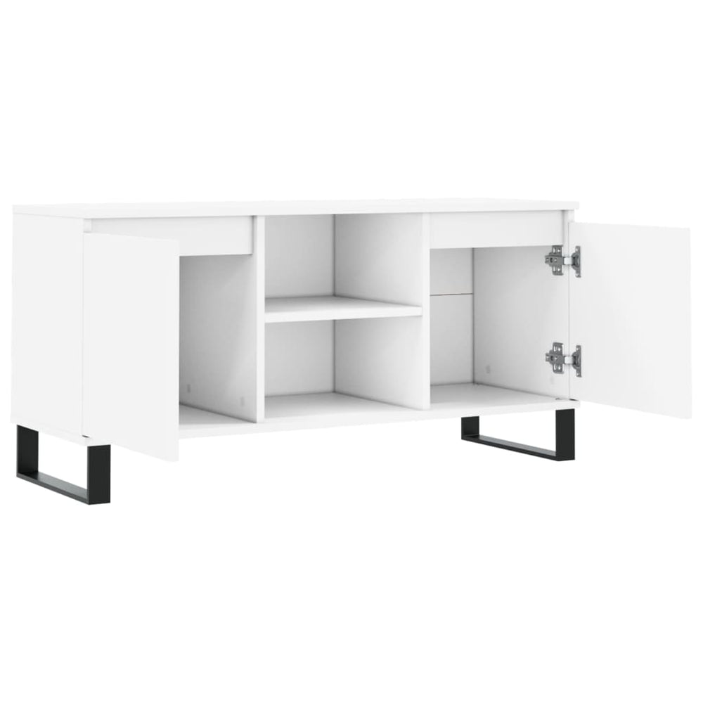 Tv-meubel 104x35x50 cm bewerkt hout wit MeubelReus