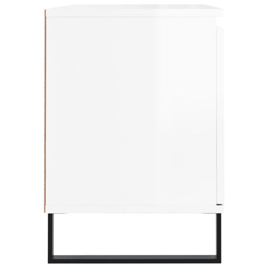 Tv-meubel 104x35x50 cm bewerkt hout hoogglans wit MeubelReus