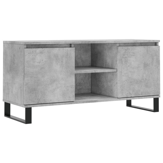 Tv-meubel 104x35x50 cm bewerkt hout betongrijs MeubelReus