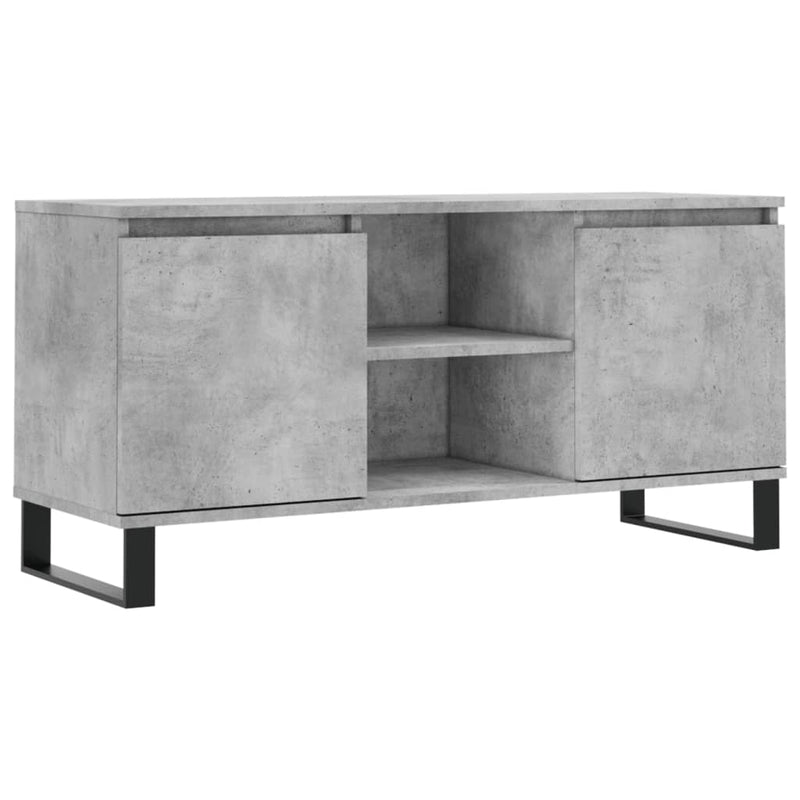Tv-meubel 104x35x50 cm bewerkt hout betongrijs MeubelReus