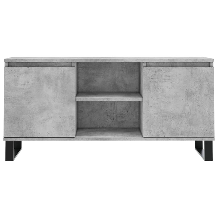 Tv-meubel 104x35x50 cm bewerkt hout betongrijs MeubelReus