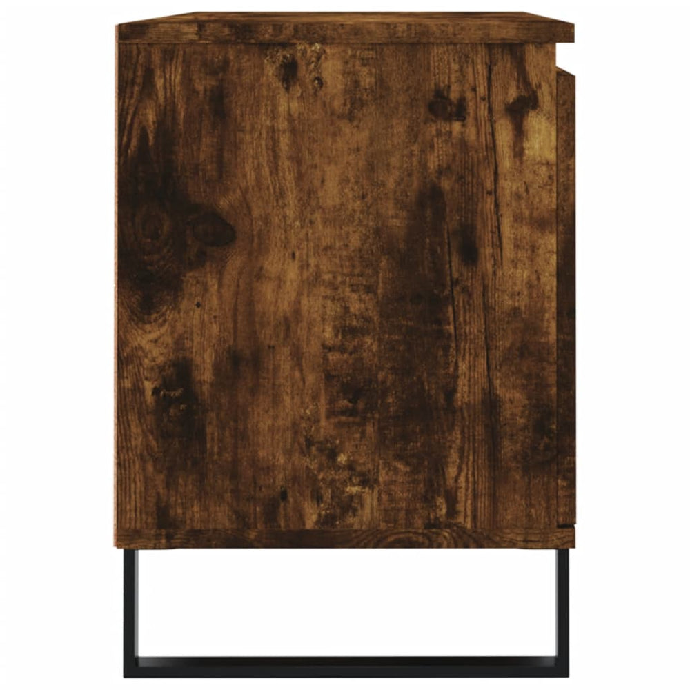 Tv-meubel 104x35x50 cm bewerkt hout gerookt eikenkleurig MeubelReus