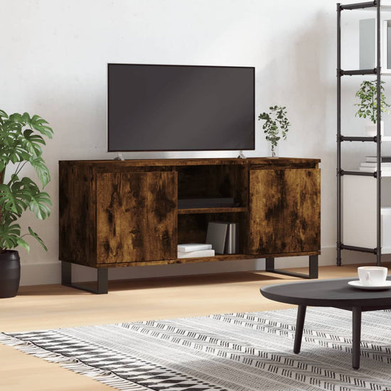 Tv-meubel 104x35x50 cm bewerkt hout gerookt eikenkleurig MeubelReus