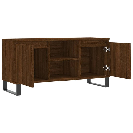 Tv-meubel 104x35x50 cm bewerkt hout bruin eikenkleur MeubelReus