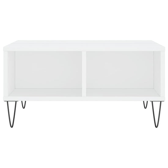 Salontafel 60x60x30 cm bewerkt hout wit MeubelReus