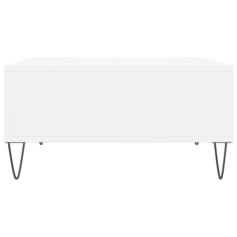 Salontafel 60x60x30 cm bewerkt hout wit MeubelReus