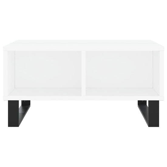 Salontafel 60x60x30 cm bewerkt hout wit MeubelReus